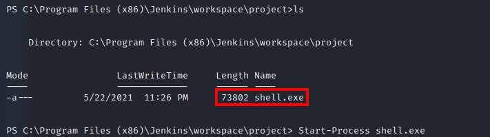 executing shell
