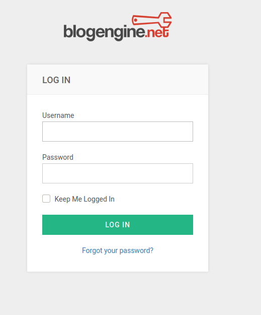 login form