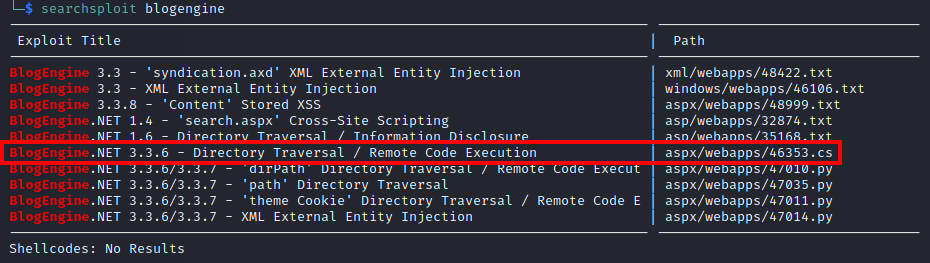 searchsploit