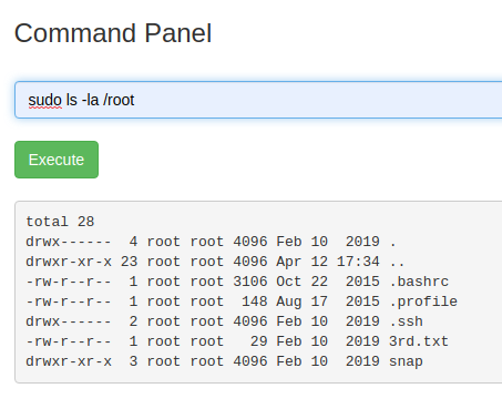 viewing root contents