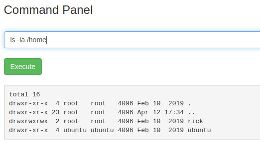 viewing home directories